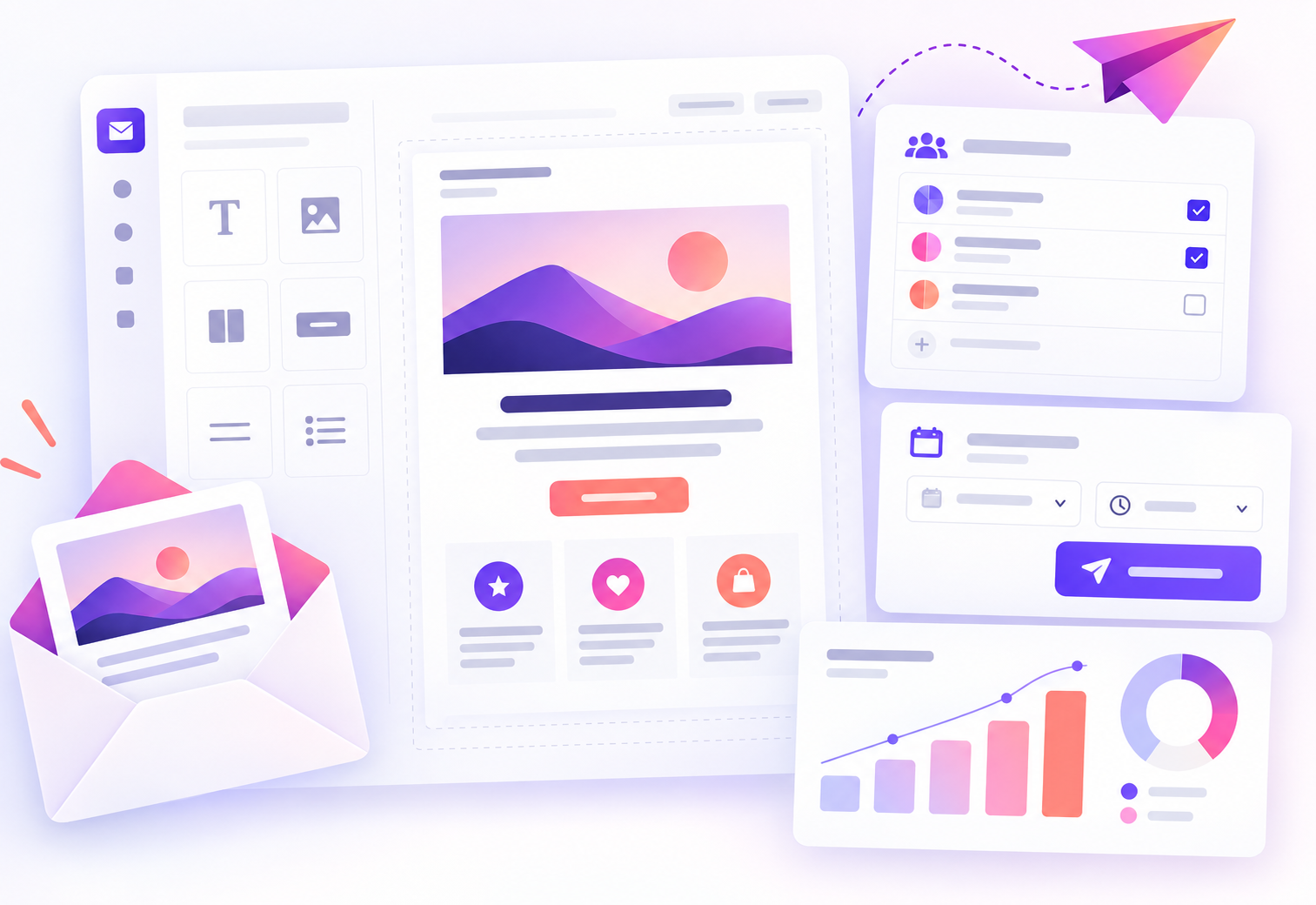WebBlocks Campaigns interface illustration